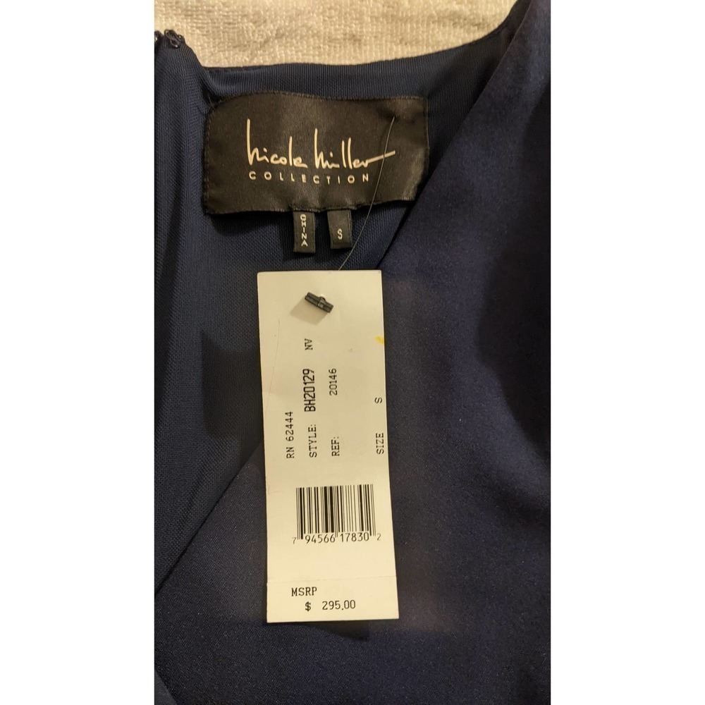 Nicole Miller Navy Blue Ponte Mini Dress NWT, Small - Picture 12 of 13
